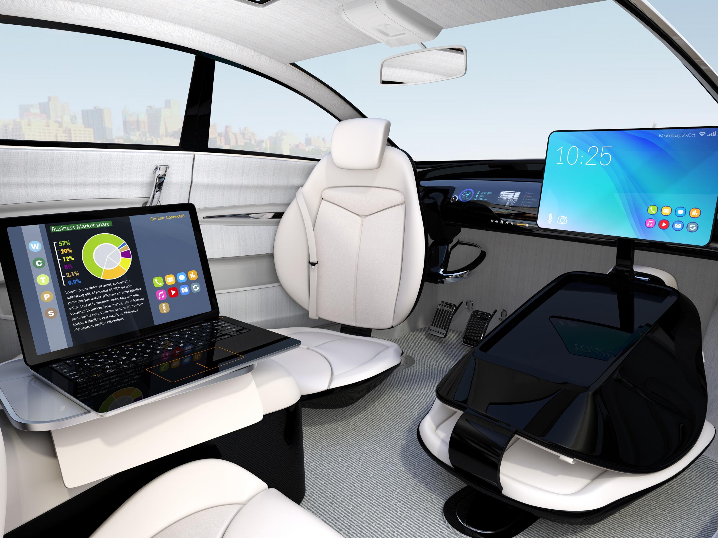 A new work style concept in driverless cars