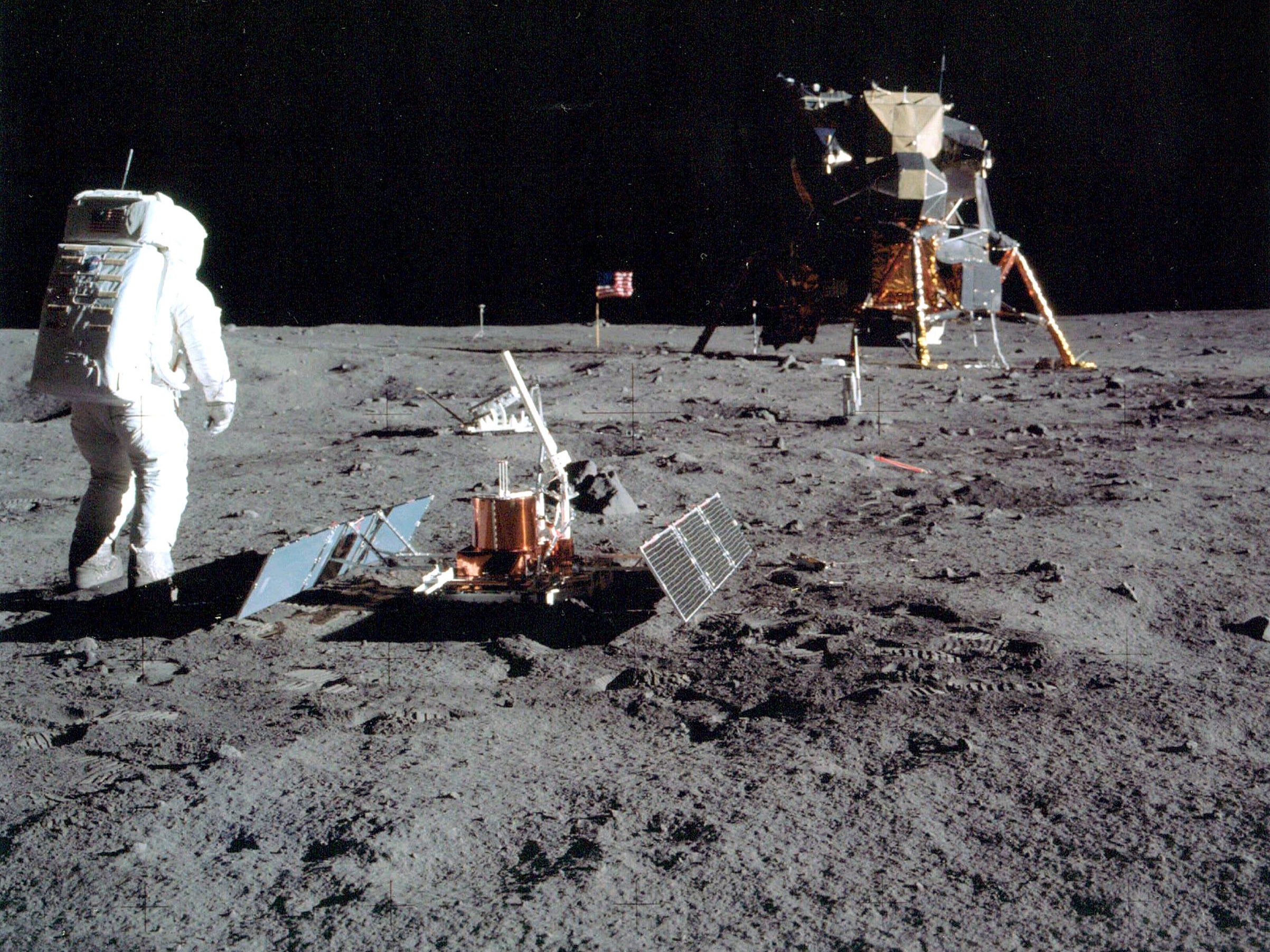 First steps: Buzz Aldrin on the Moon in 1969