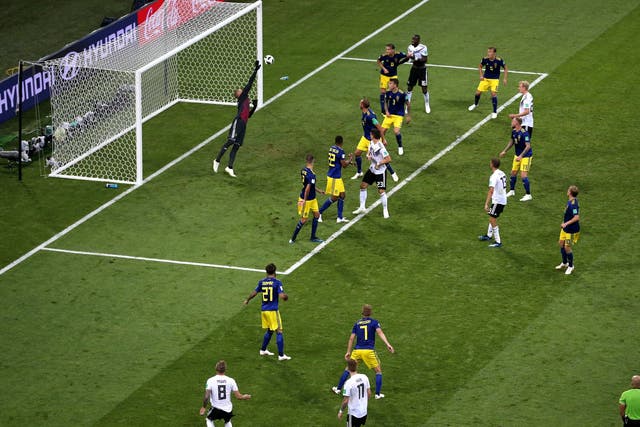 Toni Kroos scores an injury-time winner to seal Germany's 2-1 win over Sweden