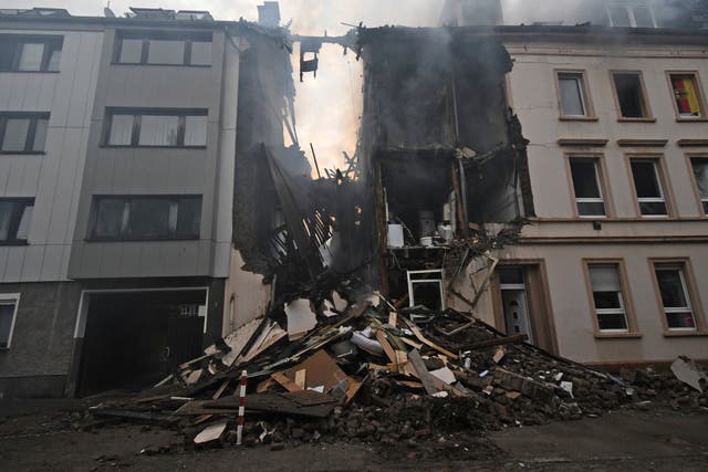 The explosion destroyed the house in the western city of Wuppertal