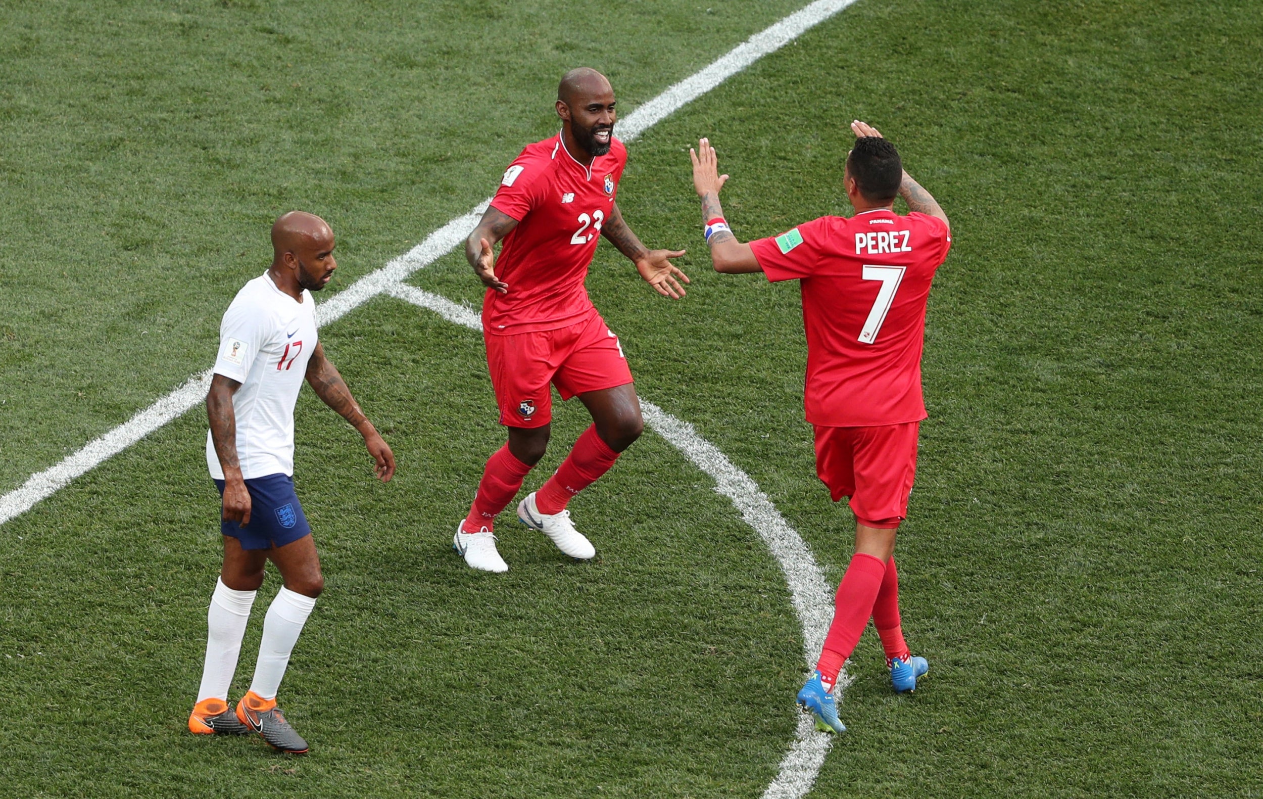 Panama celebrate first World Cup goal
