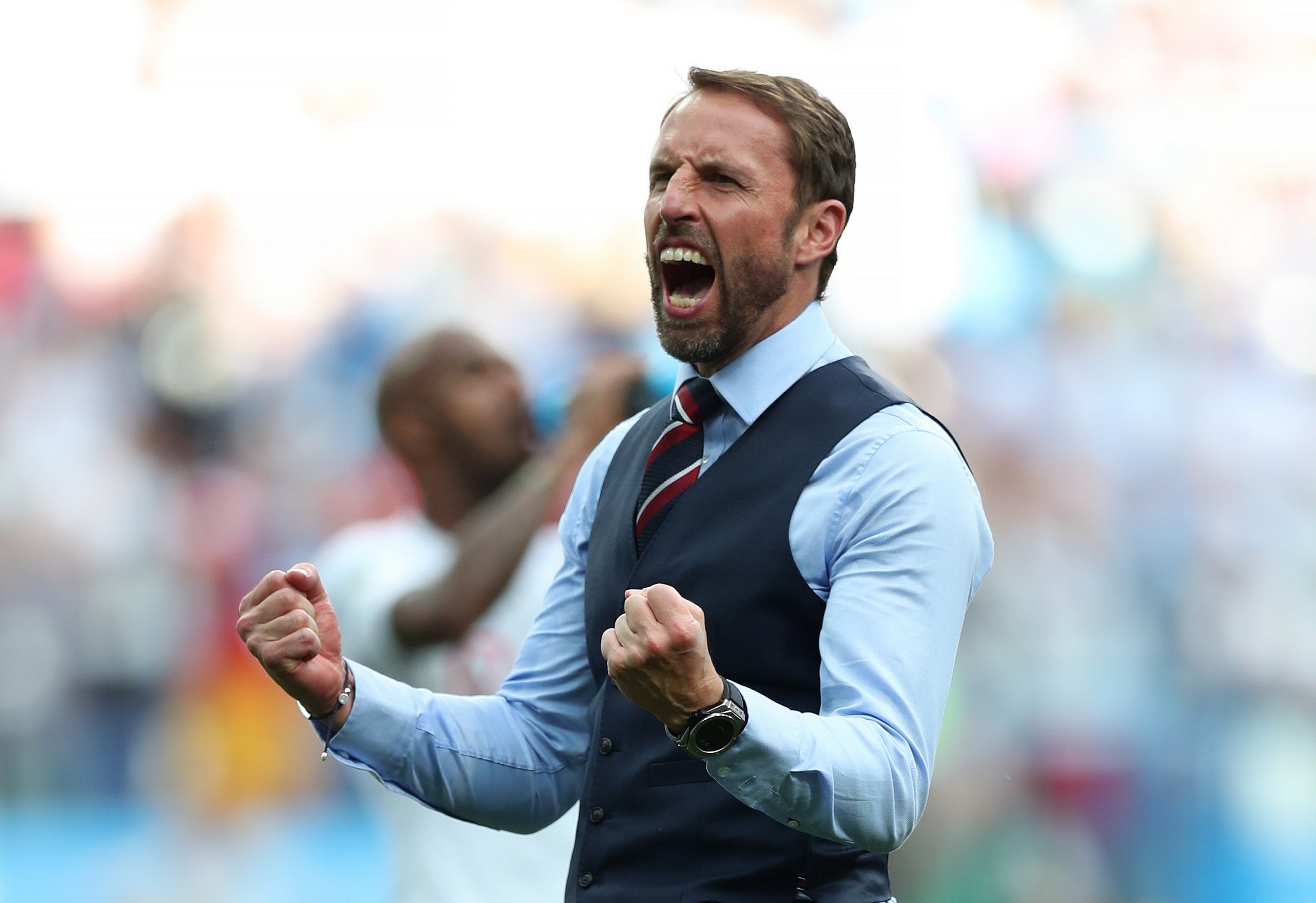 Gareth Southgate celebrates England's victory over Panama (Getty)