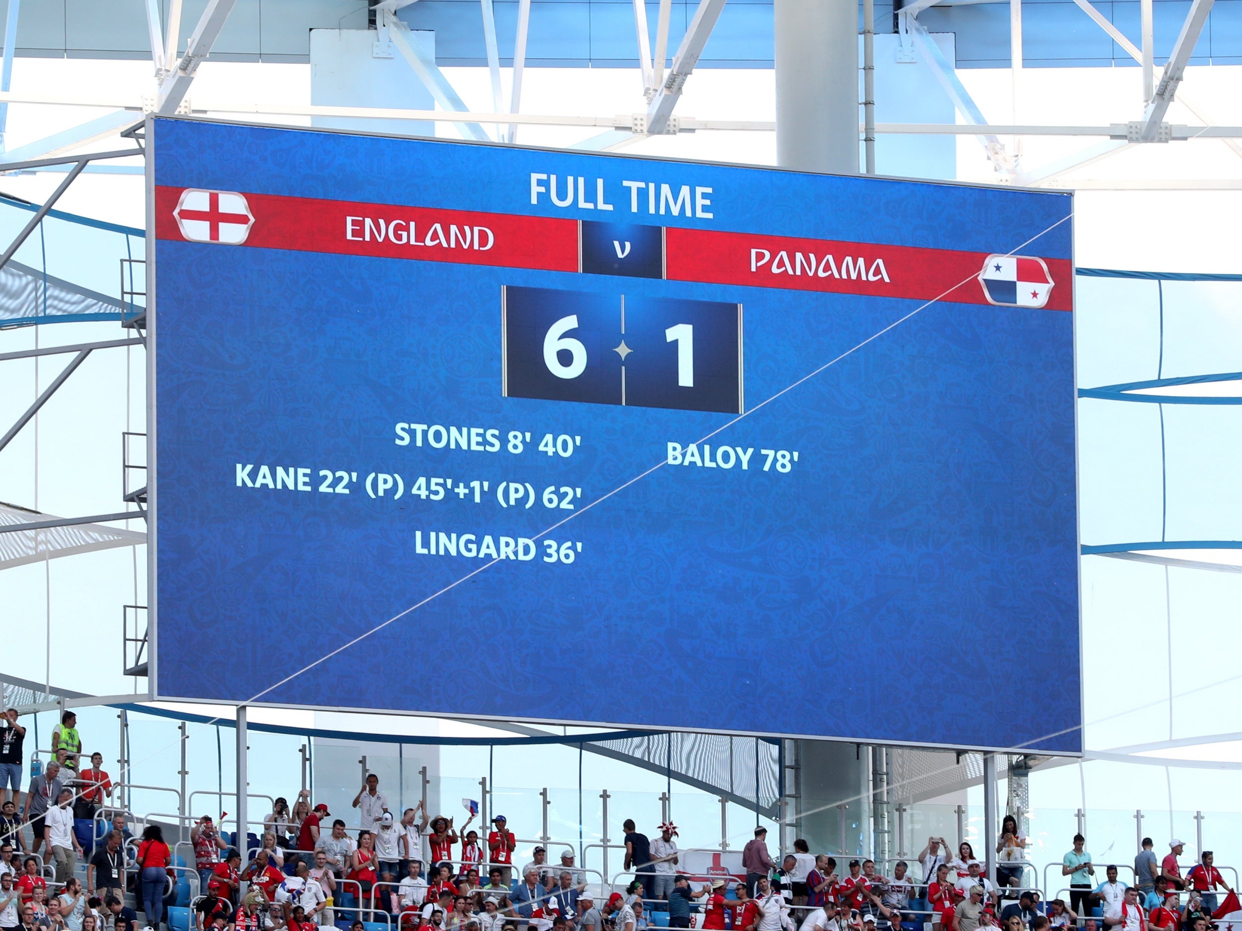 England's 6-1 win was record breaking