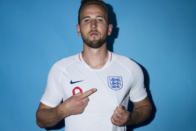 Harry Kane of England poses for a portrait