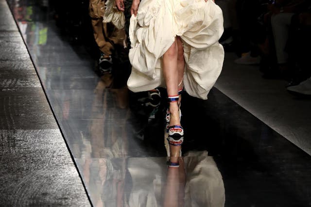 Dsquared2's sneaker wedge heels are being mocked (Getty)