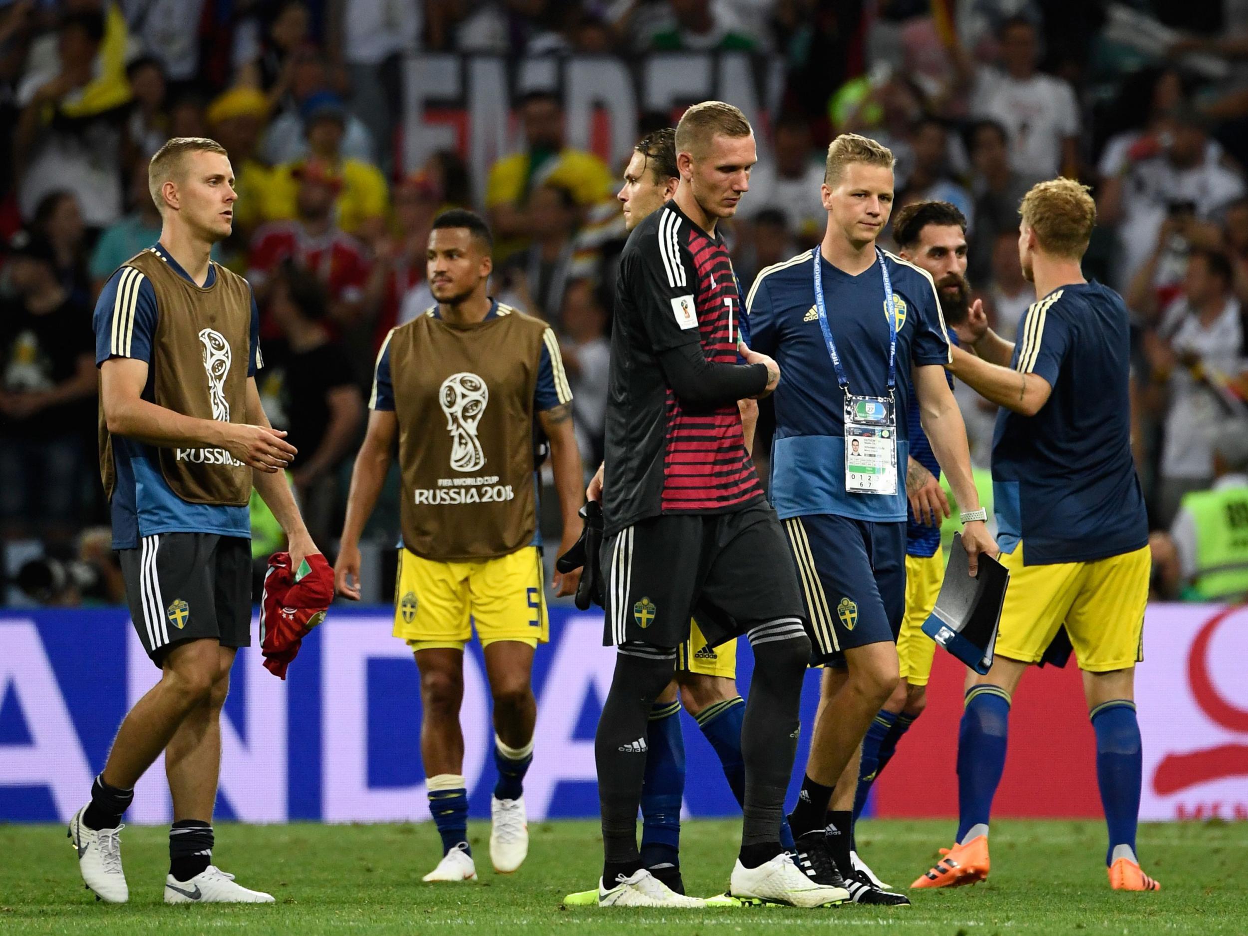 Sweden were unhappy with Germany's post-match celebrations at Sochi's Fisht Stadium