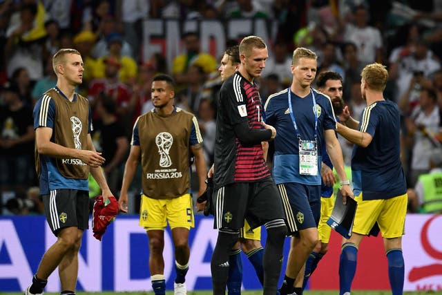 Sweden were unhappy with Germany's post-match celebrations at Sochi's Fisht Stadium