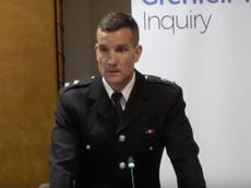 Fire officer in charge of Grenfell response admits he was 'too junior'
