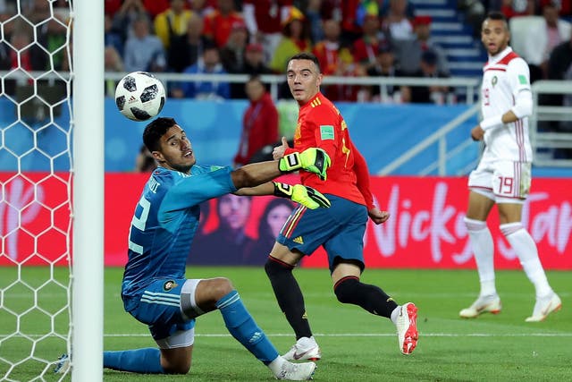 Iago Aspas scores Spain's late equaliser