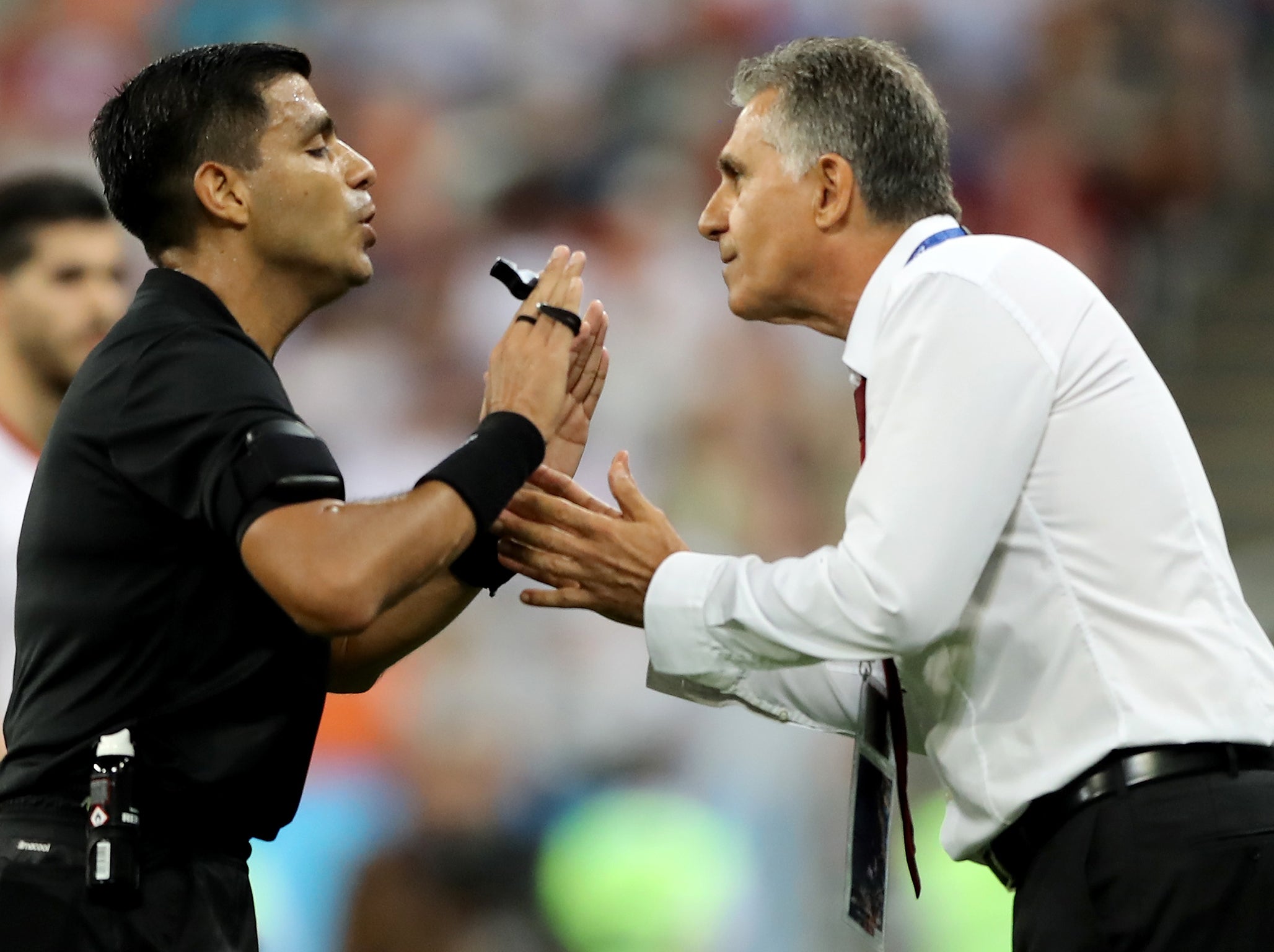 Carlos Queiroz cut an animated figure on the touchline