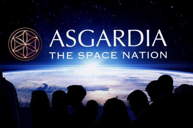People attend the inauguration ceremony of Asgardia's first Head of Nation in Vienna, Austria June 25, 2018