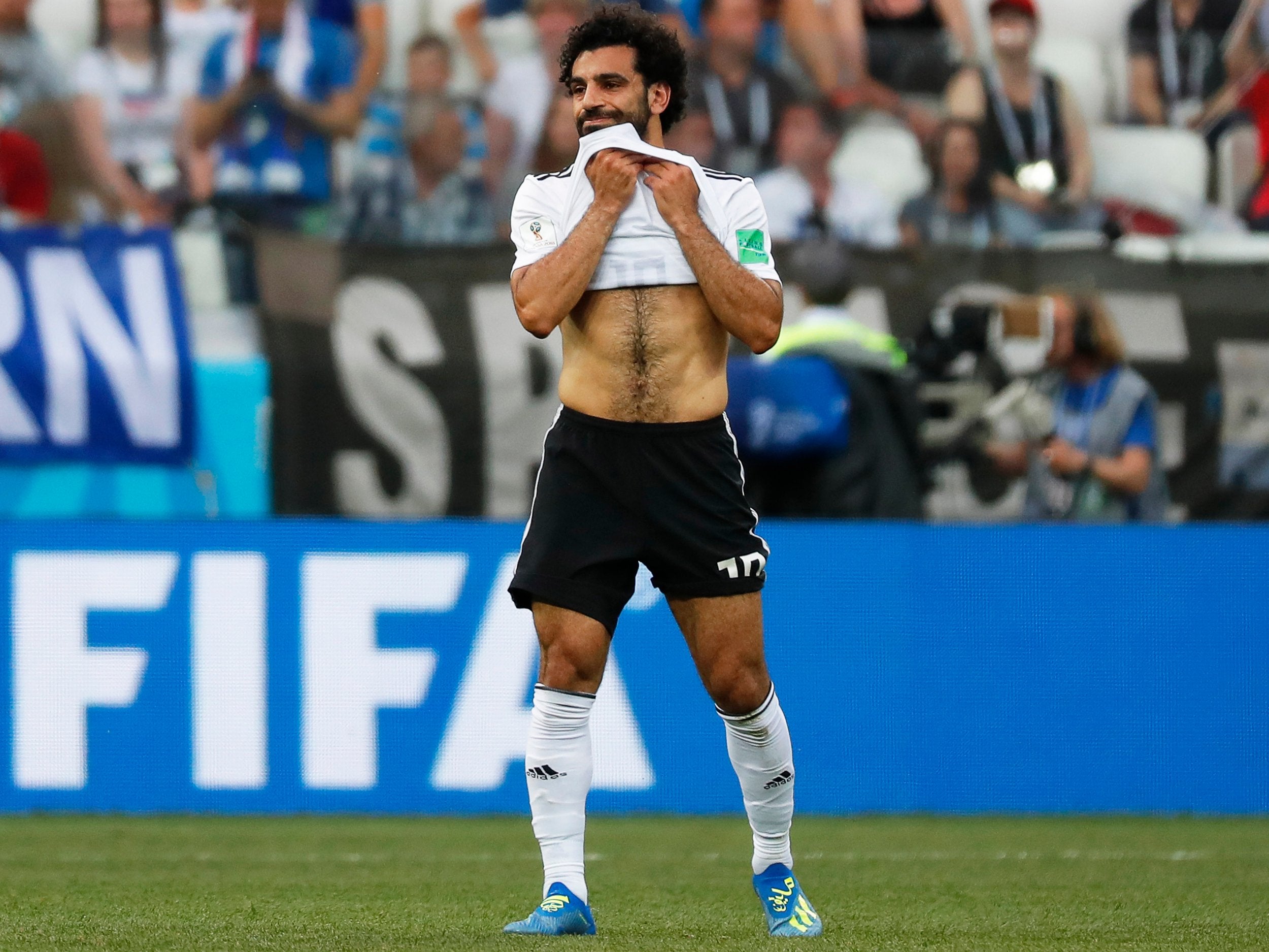 Salah looked like a player who was carrying much more than just Egypt's World Cup hopes