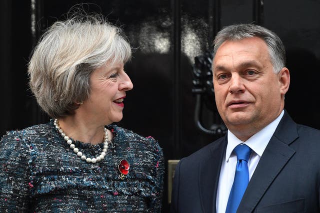 Theresa May invited Viktor Orban to Downing Street in 2016 shortly after she became prime minister