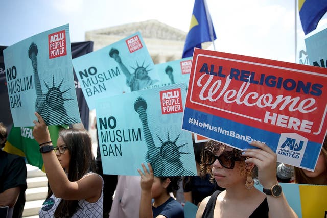 Protests erupt after Donald Trump's travel ban on several Muslim-majority nations is upheld by the US Supreme Court