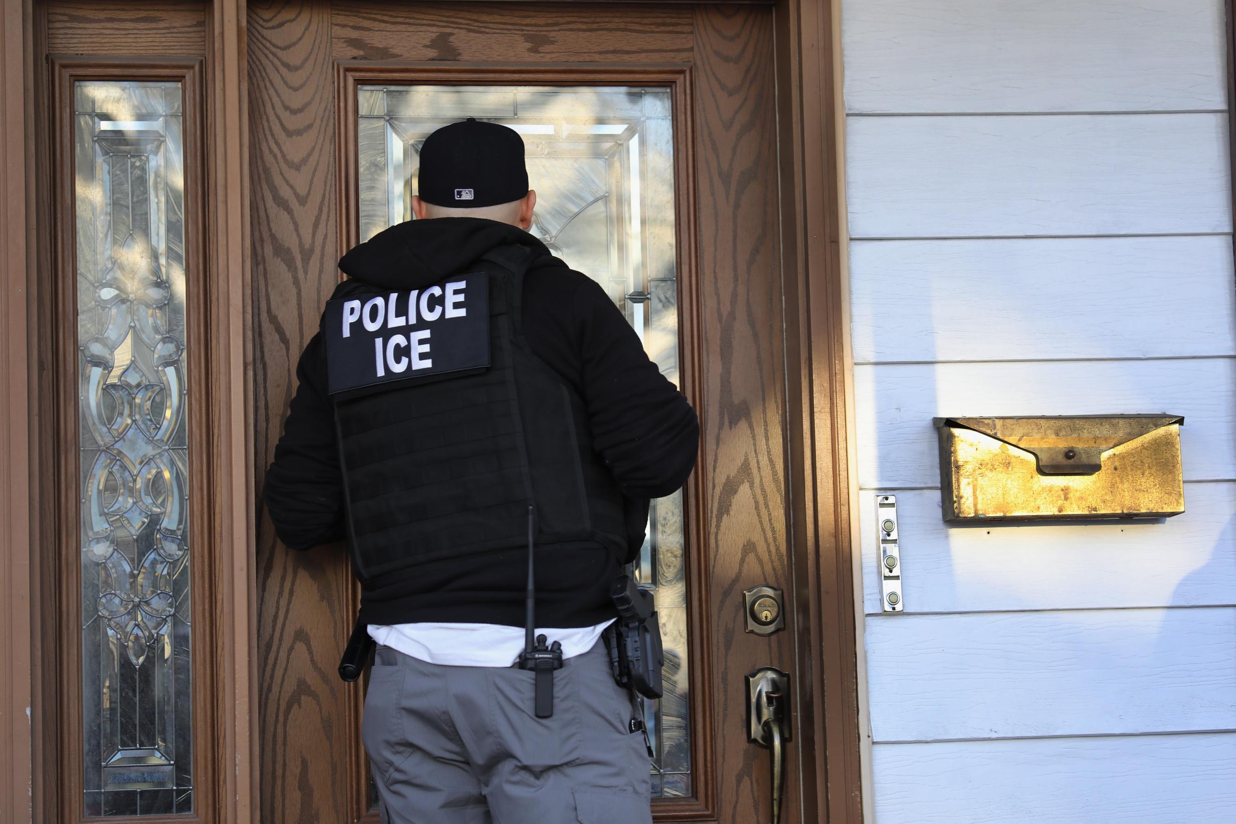U.S. Immigration and Customs Enforcement (ICE), officers arrive to a Flatbush Gardens home in search of an undocumented immigrant