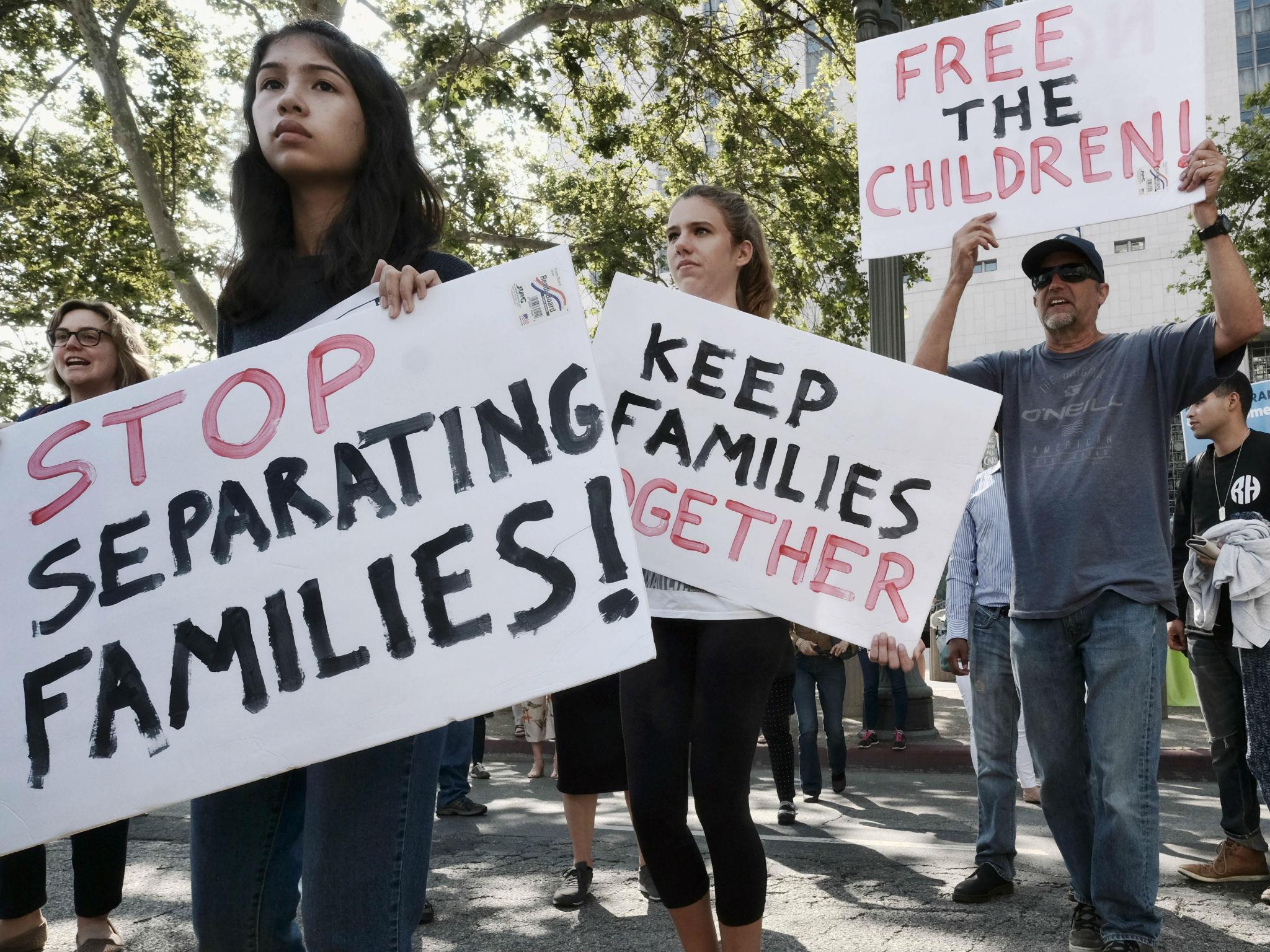 The family separation policies have sparked protests nationwide