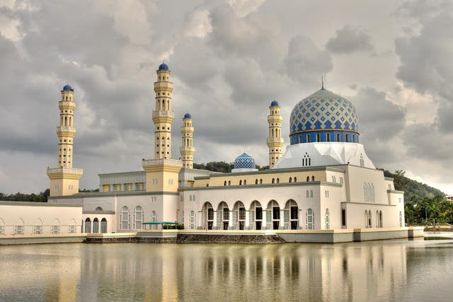 The exterior of the Kota Kinabalu city mosque, Sabah