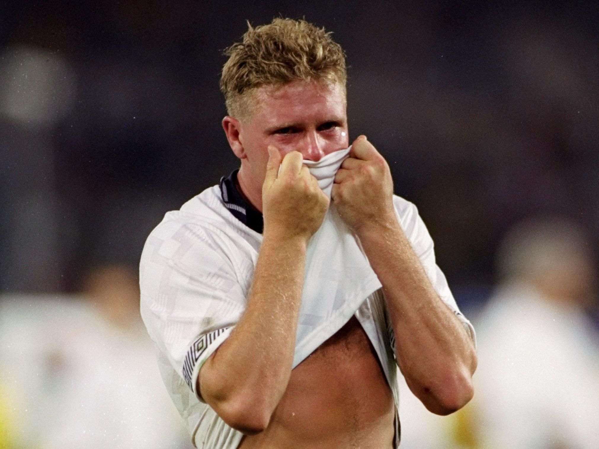 Paul Gascoigne burst into tears after defeat to West Germany in 1990