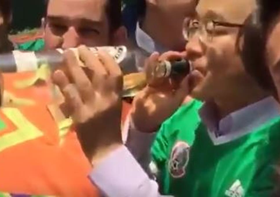 Hundreds of Mexican football fans rejoiced outside the South Korean embassy in Mexico City 