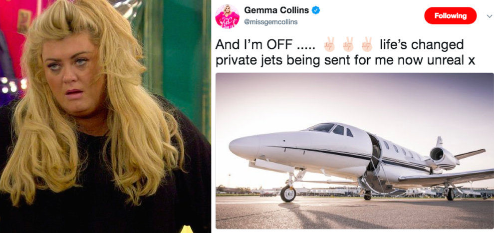 Gemma Collins Said She Was Boarding A Private Jet Theres Just One 