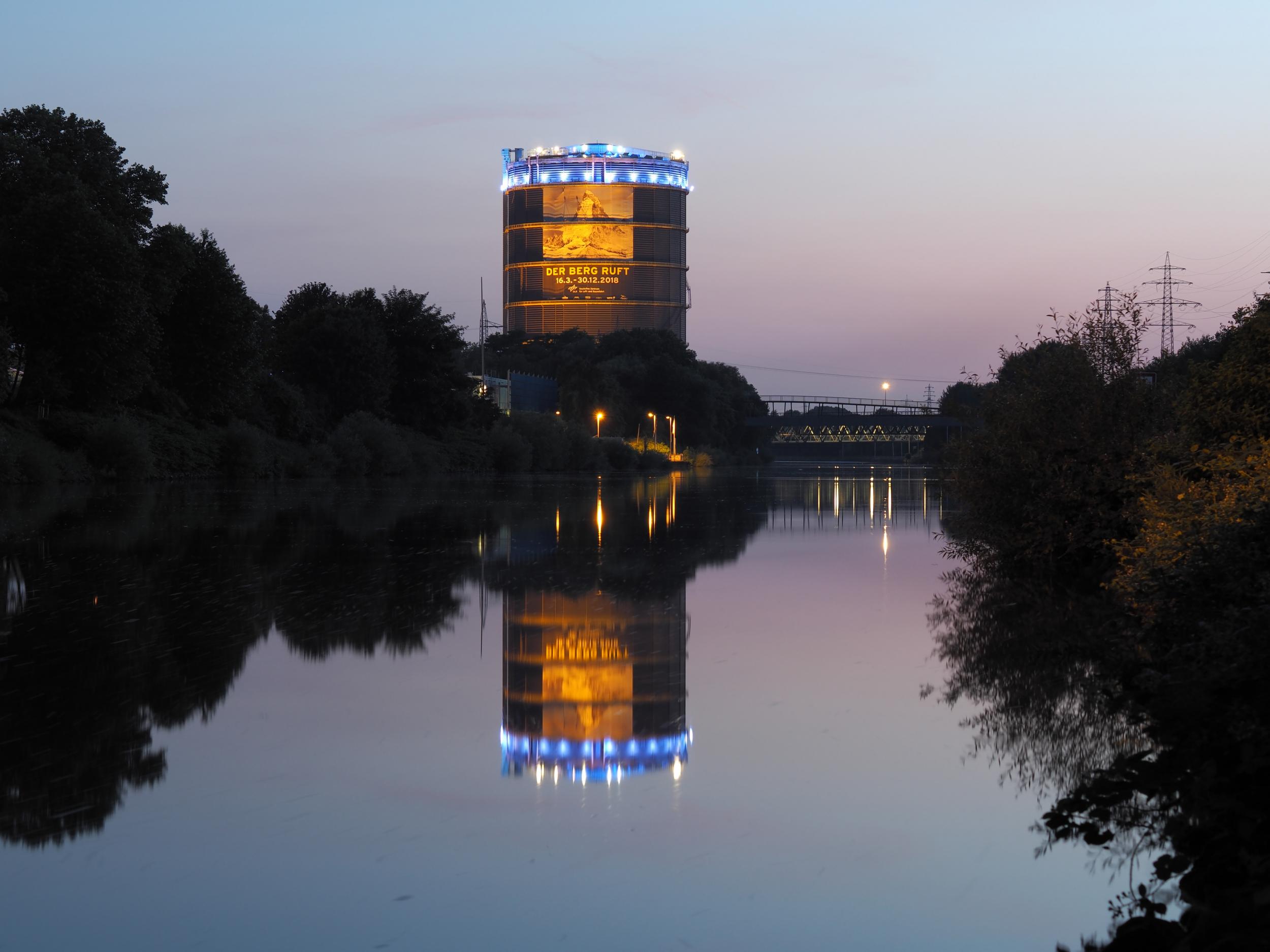 The 385ft Gasometer Oberhausen doubles up as an exhibition space