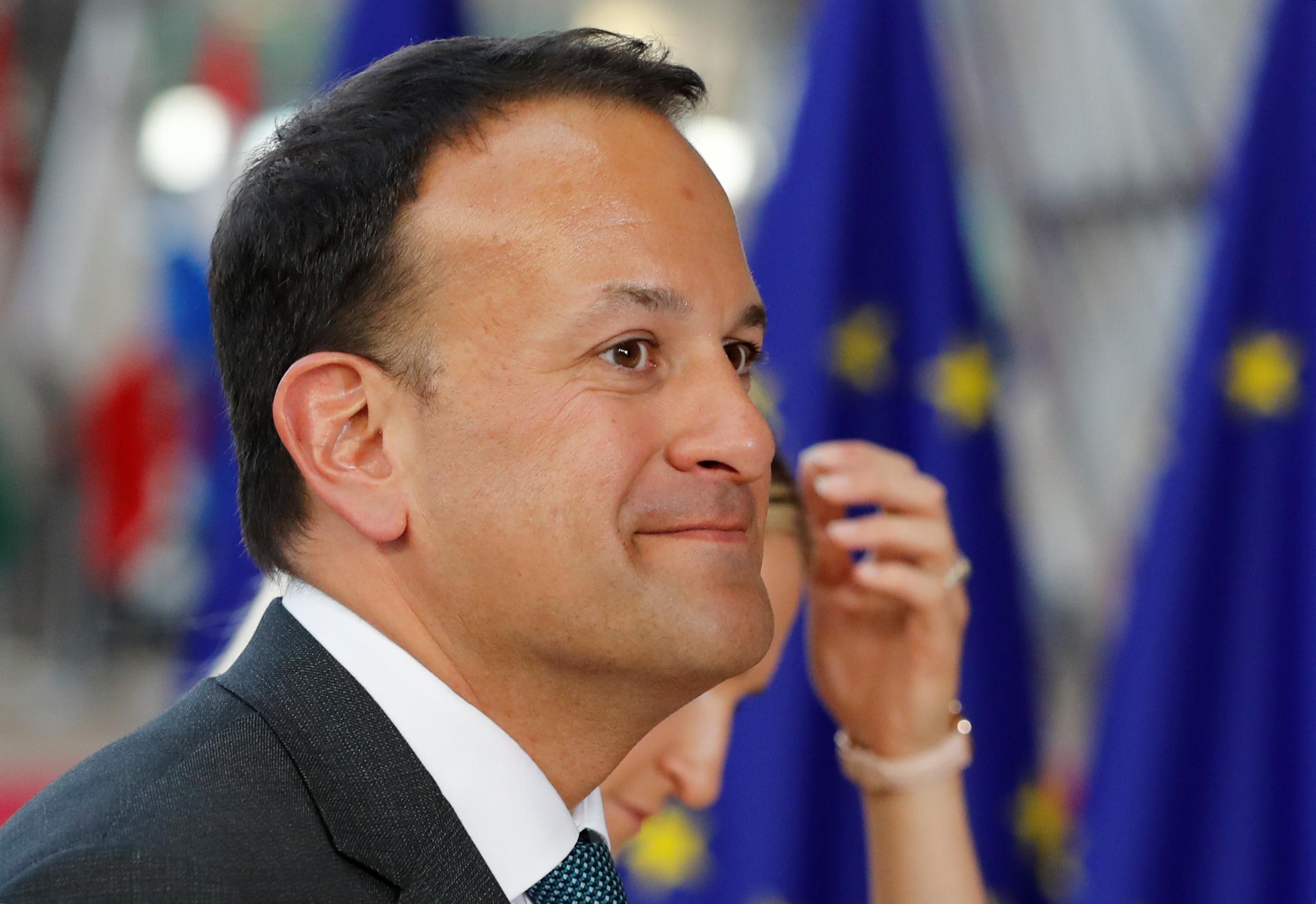 Leo Varadkar arrives at the European Council meeting