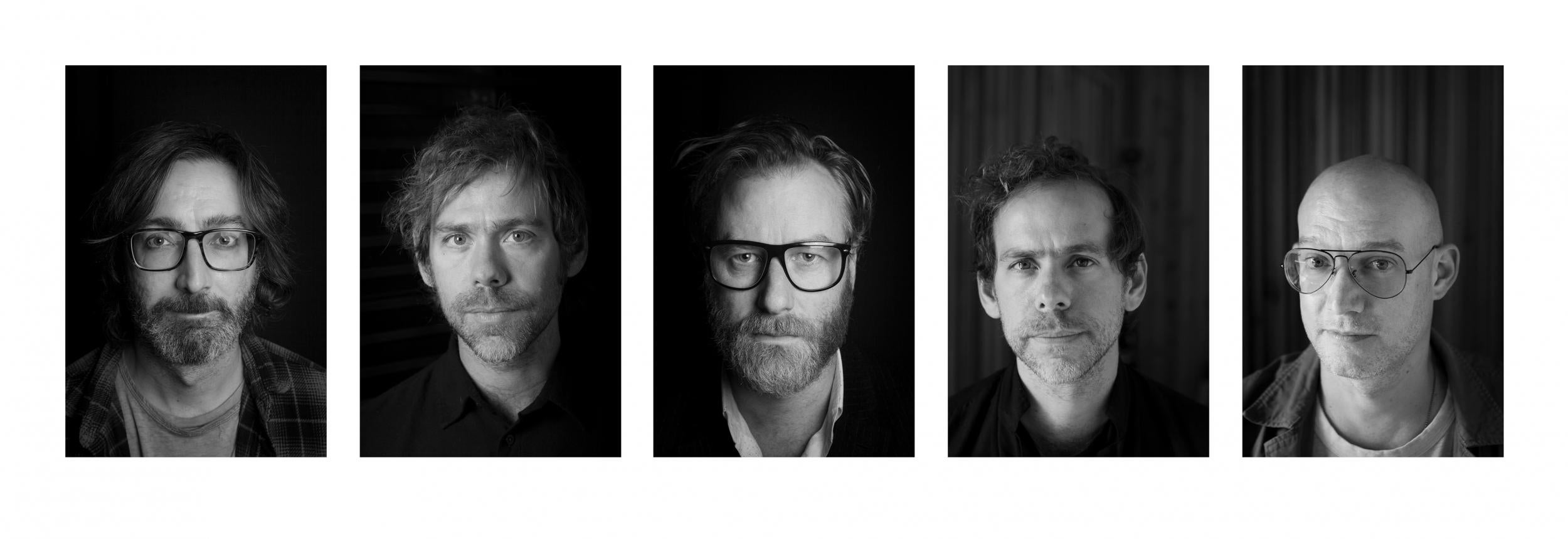The National (L-R) Bryan Devendorf, Aaron Dessner, Matt Berninger, Bryce Dessner, Scott Devendorf (Photo: Graham MacIndoe