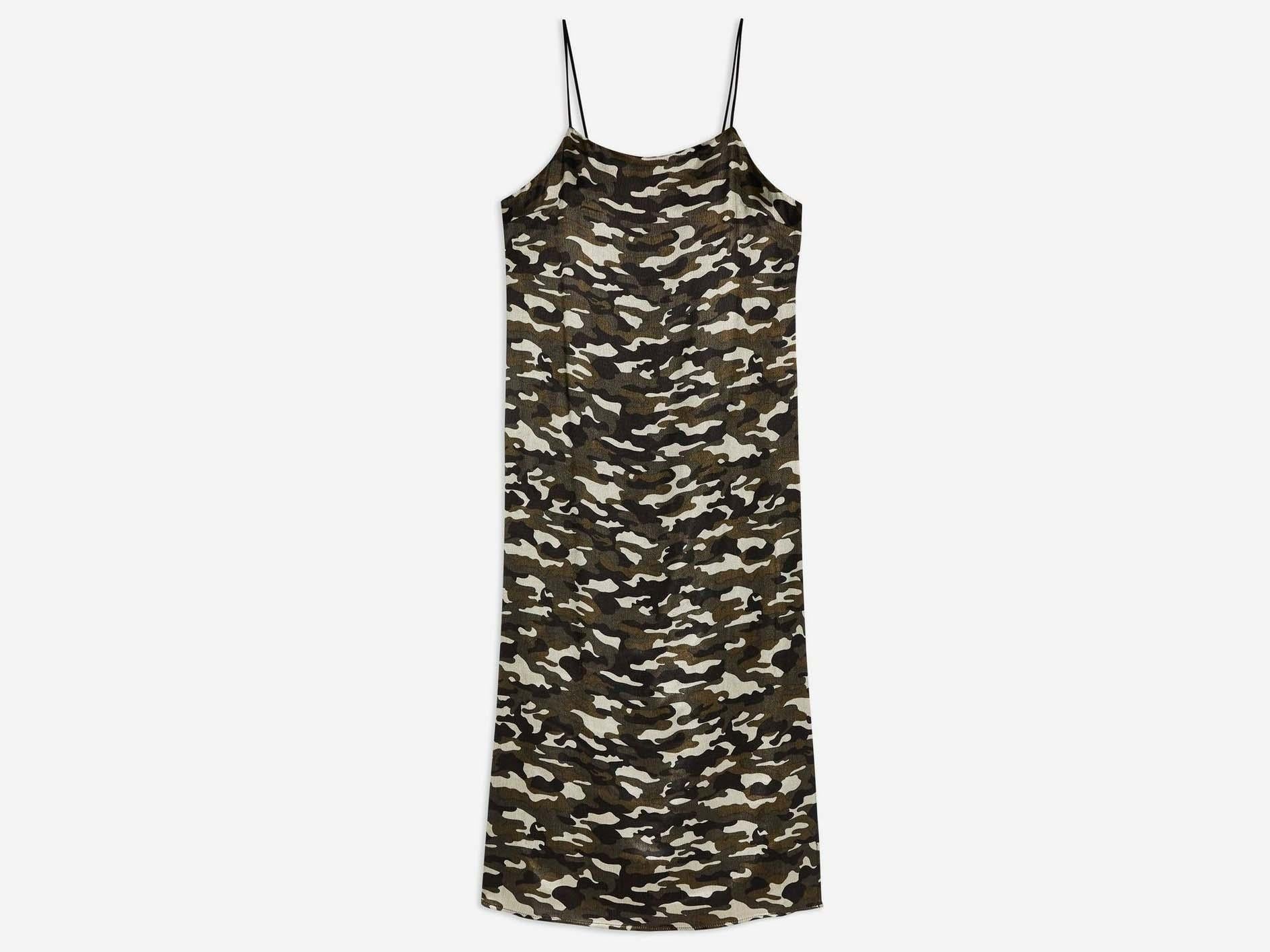 Camouflage Midi Slip Dress, £29, Topshop