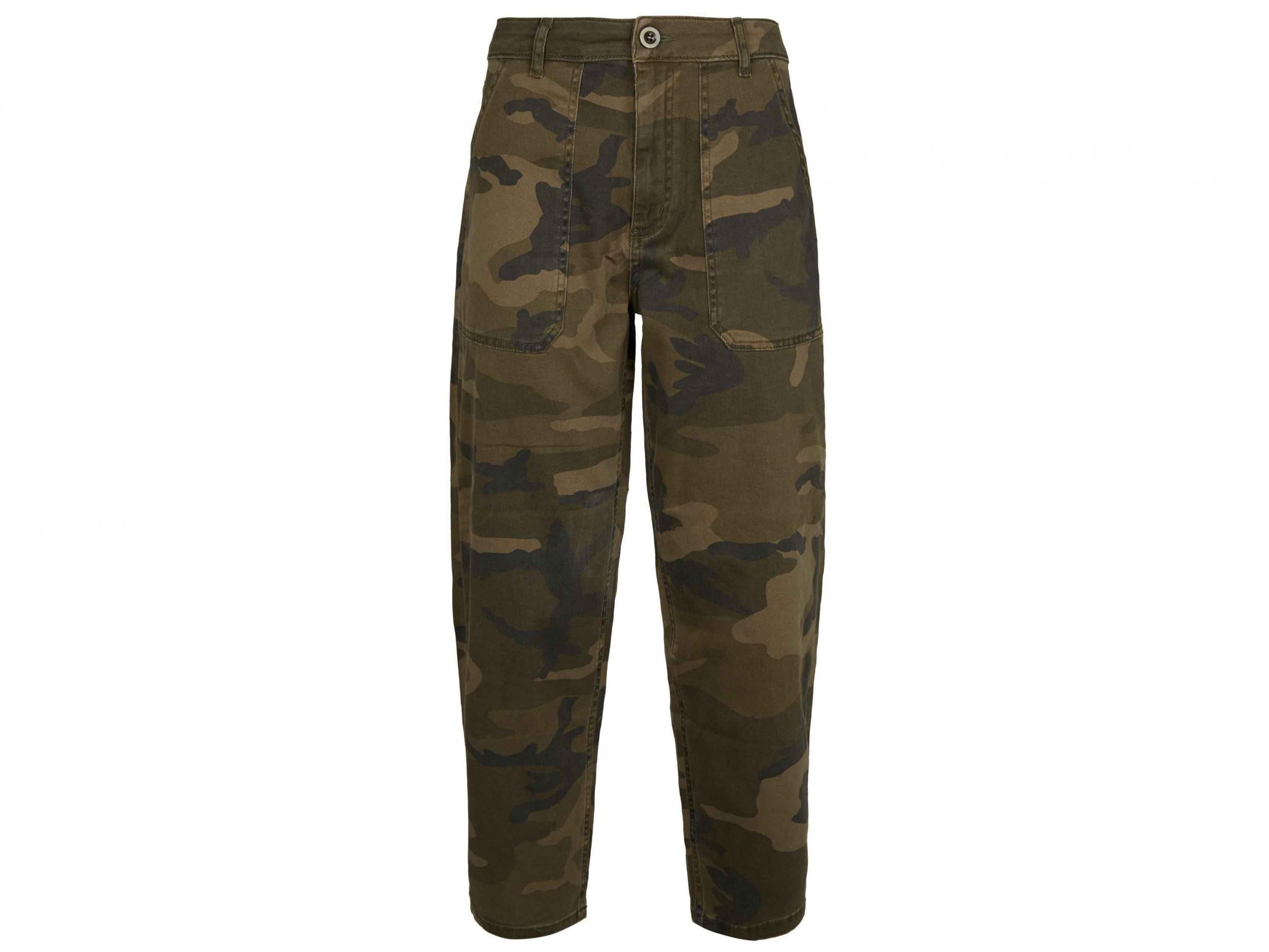 Khaki Camo Print Cropped Cargo Trousers, £24.99, New Look