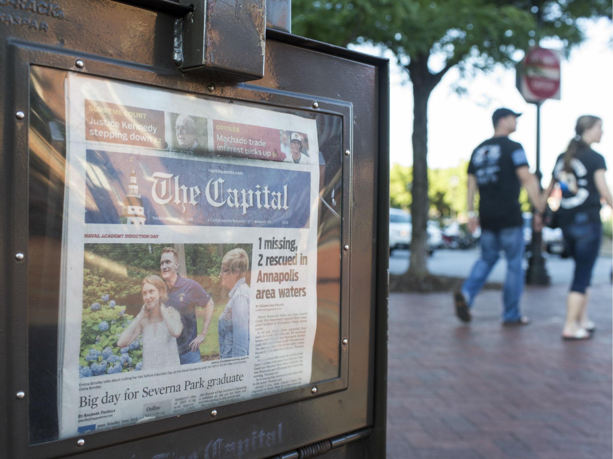 The five victims all worked in the Capital Gazette offices
