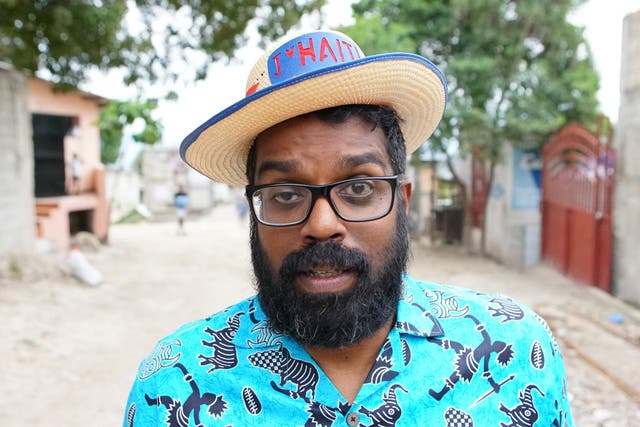 <p>Romesh Ranganathan finds himself in Haiti for the first episode of his new series</p>
