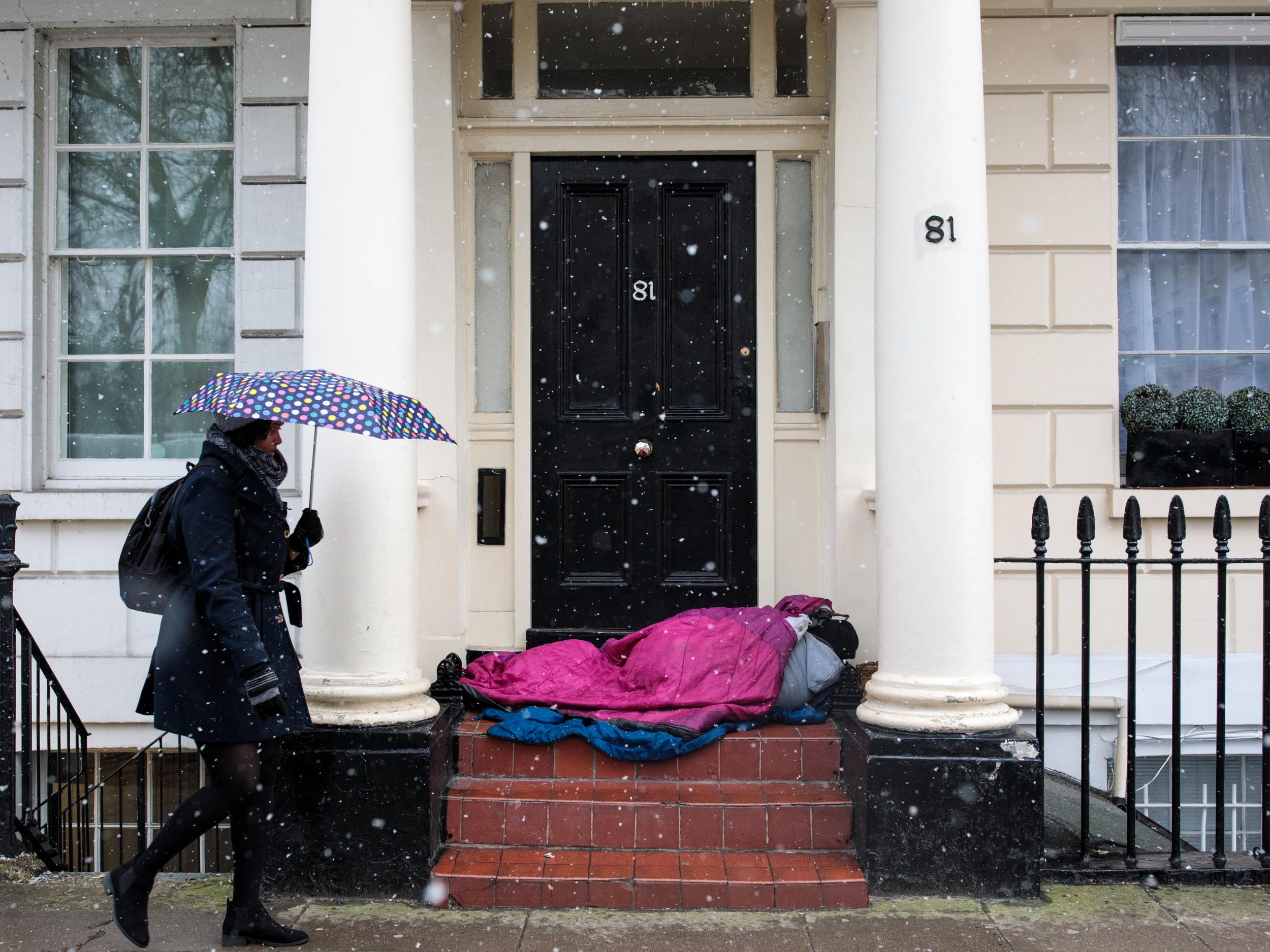 The number of homeless people recorded dying on the streets has more than doubled over the past five years in the UK