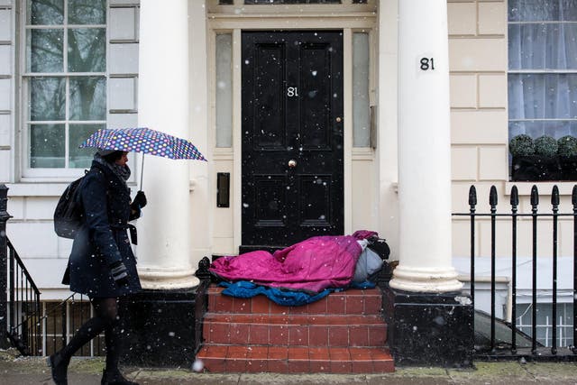 The number of homeless people recorded dying on the streets has more than doubled over the past five years in the UK