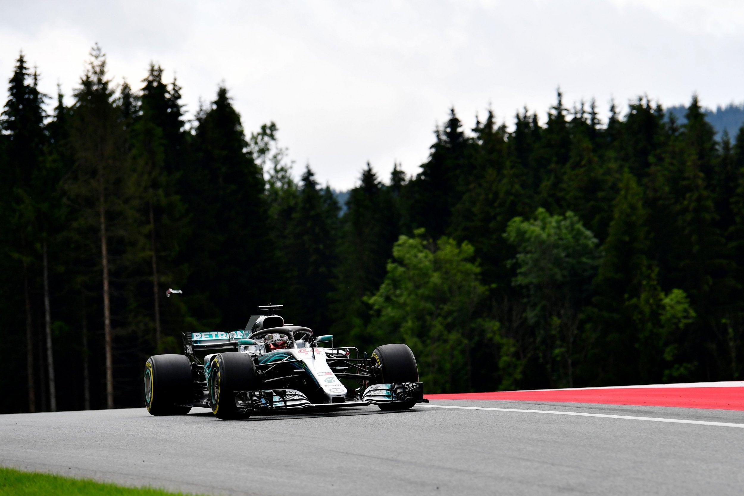 Lewis Hamilton in action during Friday’s practice sessions