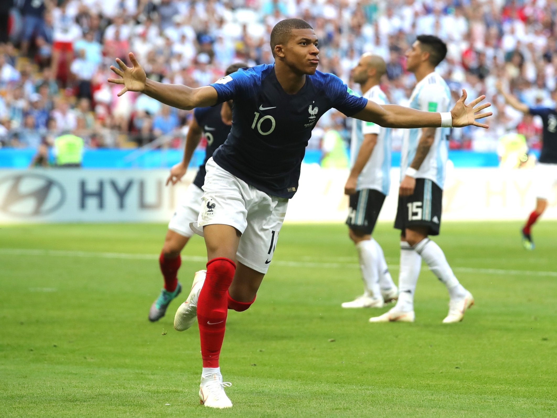 Kylian Mbappe stood up on the world stage against Argentina in 2018