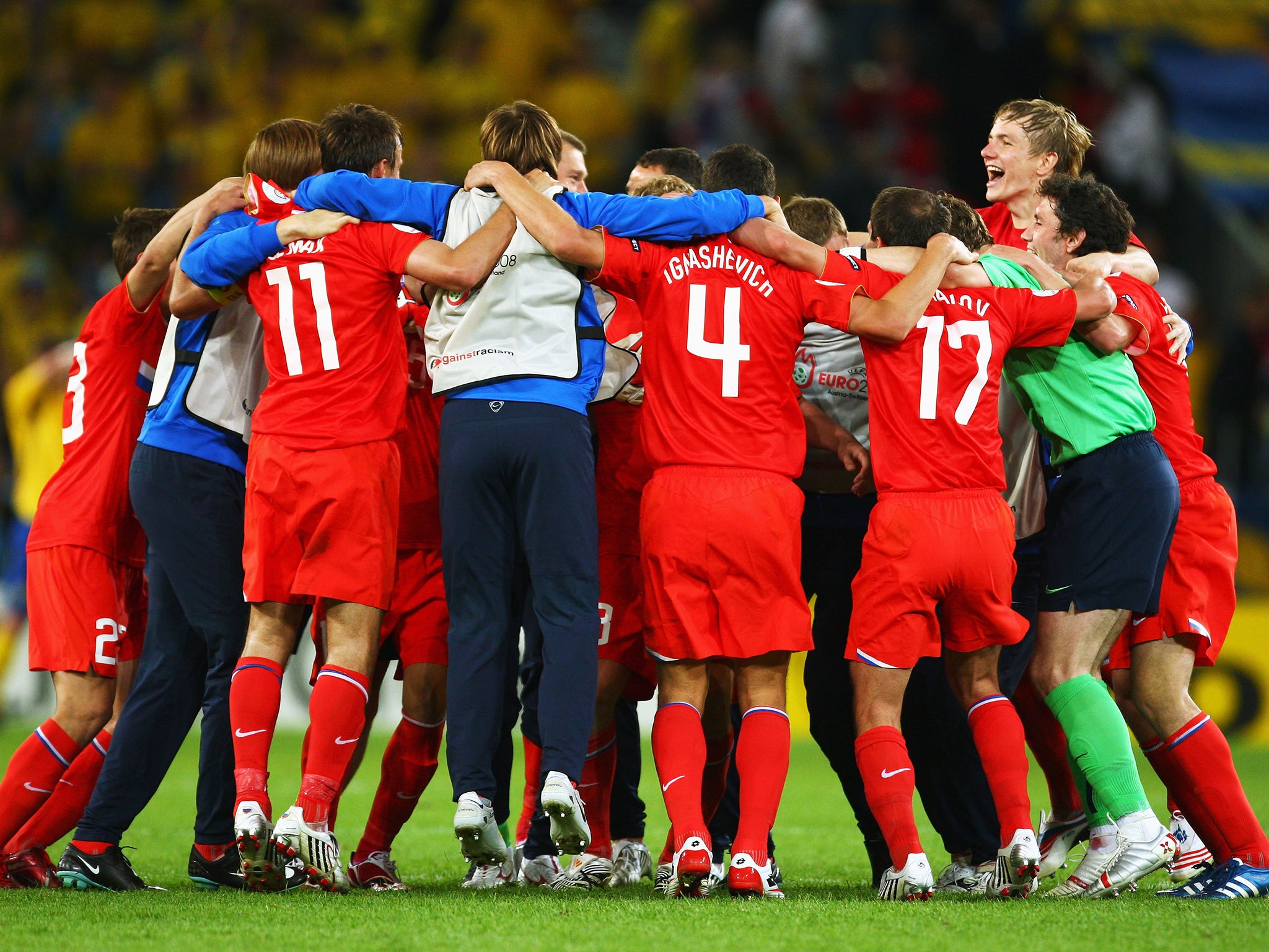 Russia secured a famous win over the Netherlands at Euro 2008