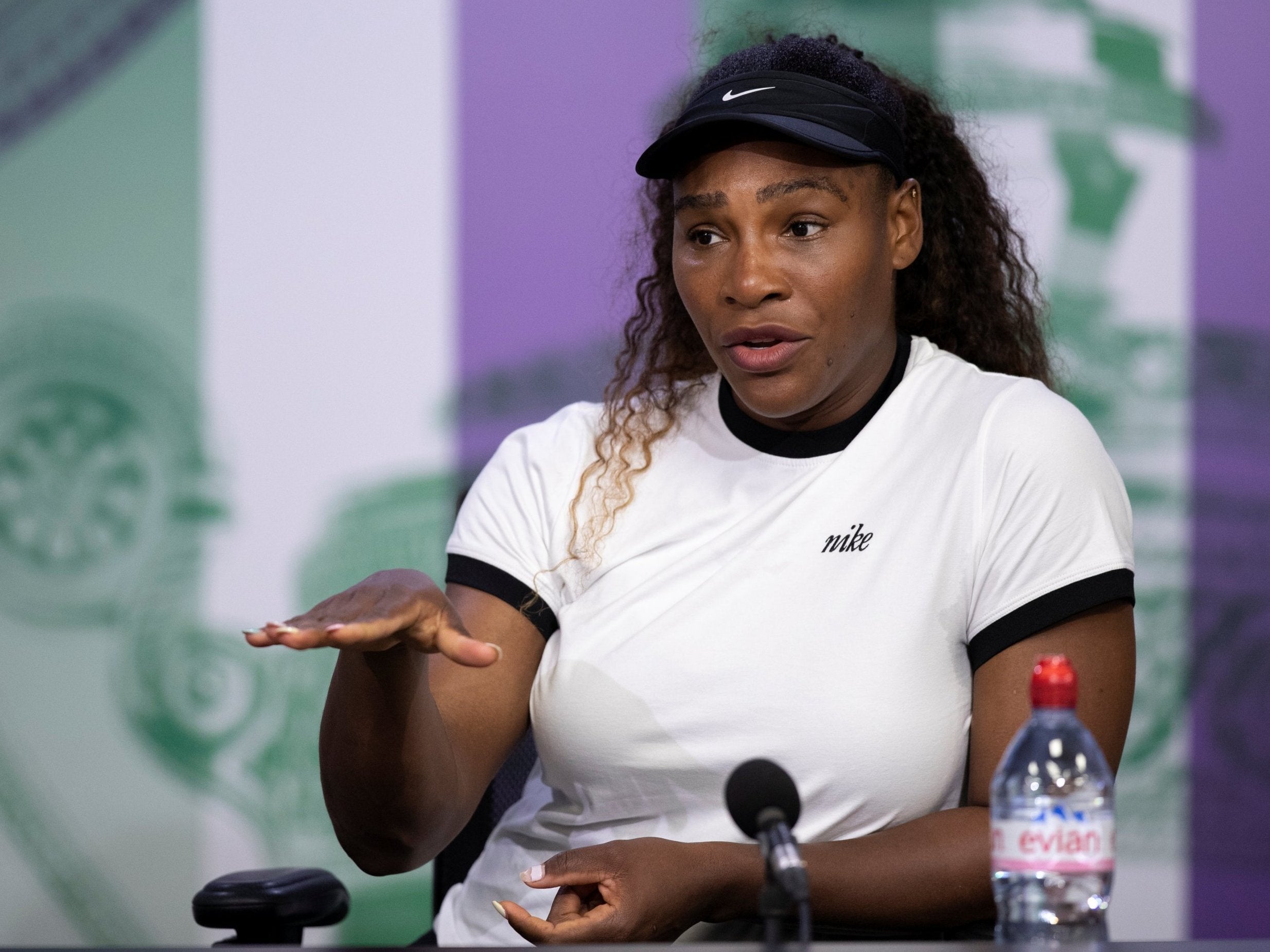 Serena Williams returns