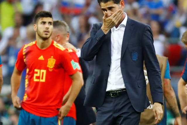 Fernando Hierro took charge of Spain on the eve of the tournament