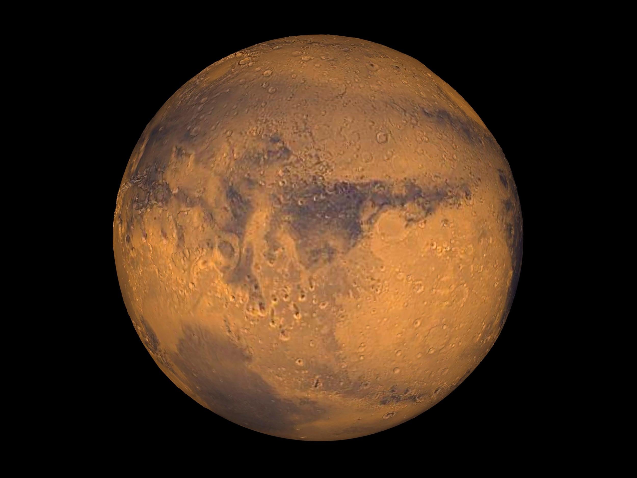 Mars is the jewel in a parade of planets and stars on view to the south this month