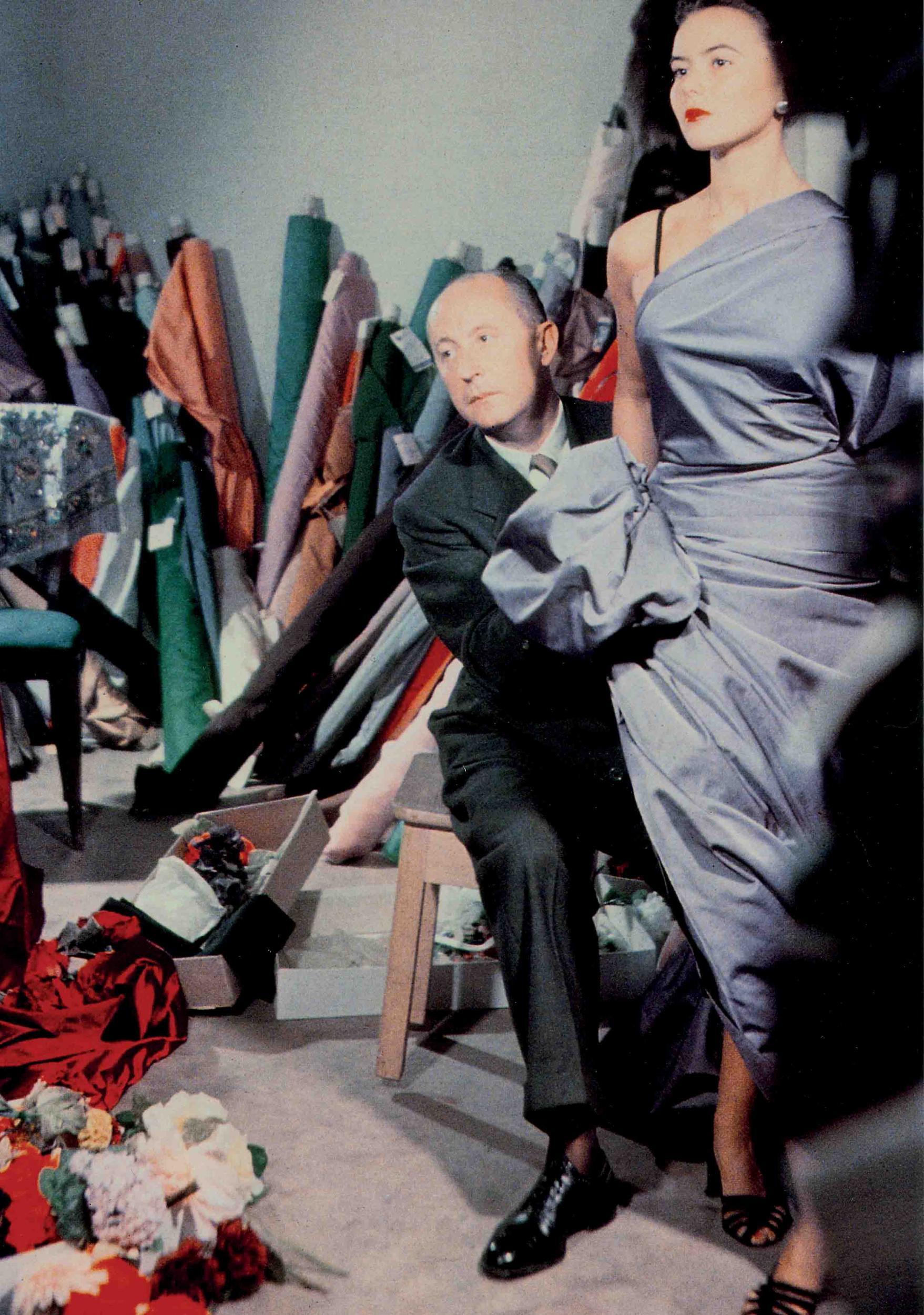 Christian Dior with model Sylvie, circa 1948 (Courtesy of Christian Dior)