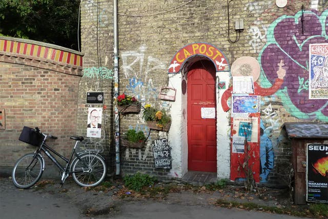 A community post office in Christiania, Copenhagen's self-proclaimed autonomous district
