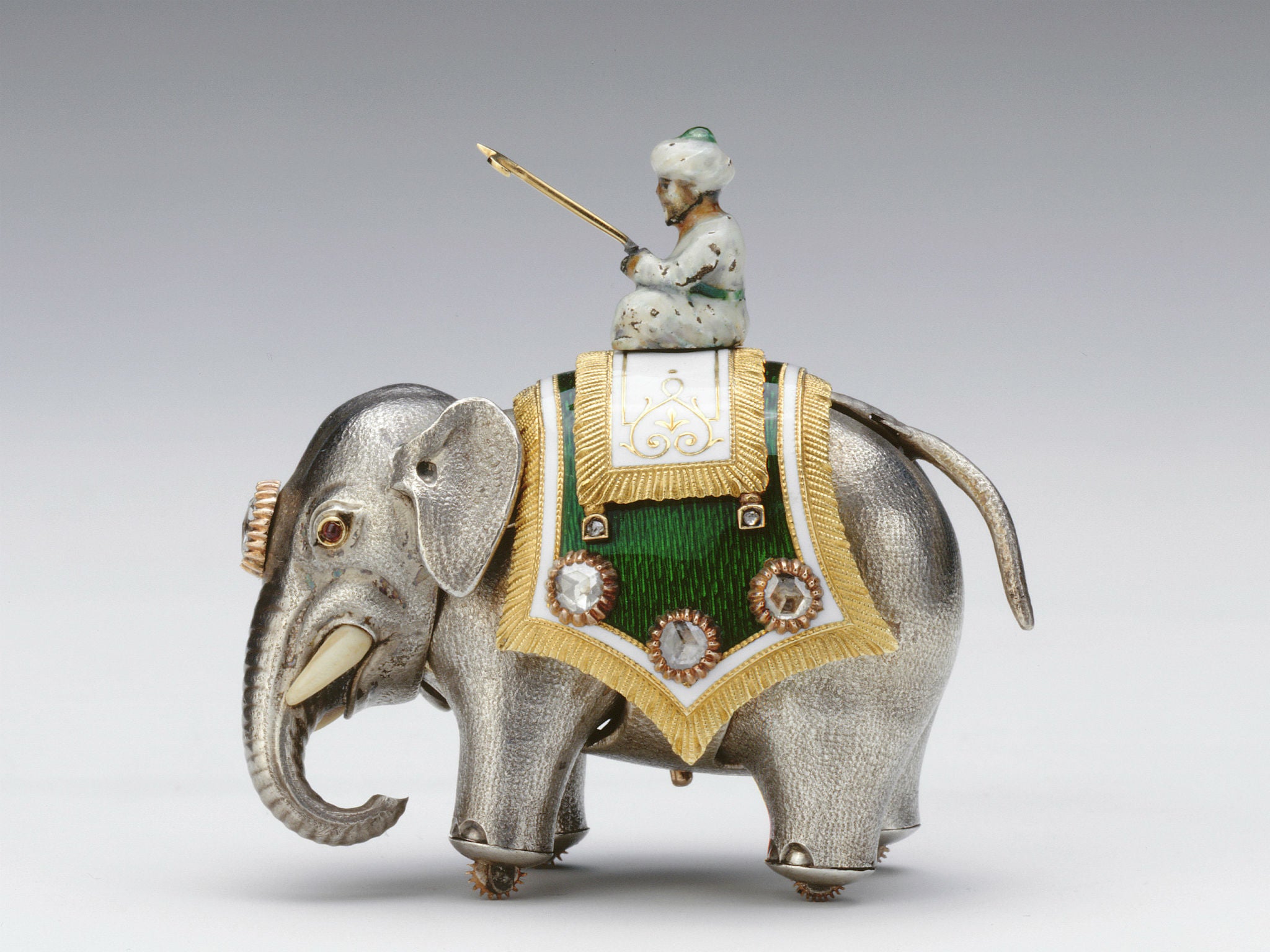 Fabergé Silver Elephant automaton