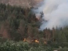 Homes evacuated as firefighters continue to tackle wildfires in Wales