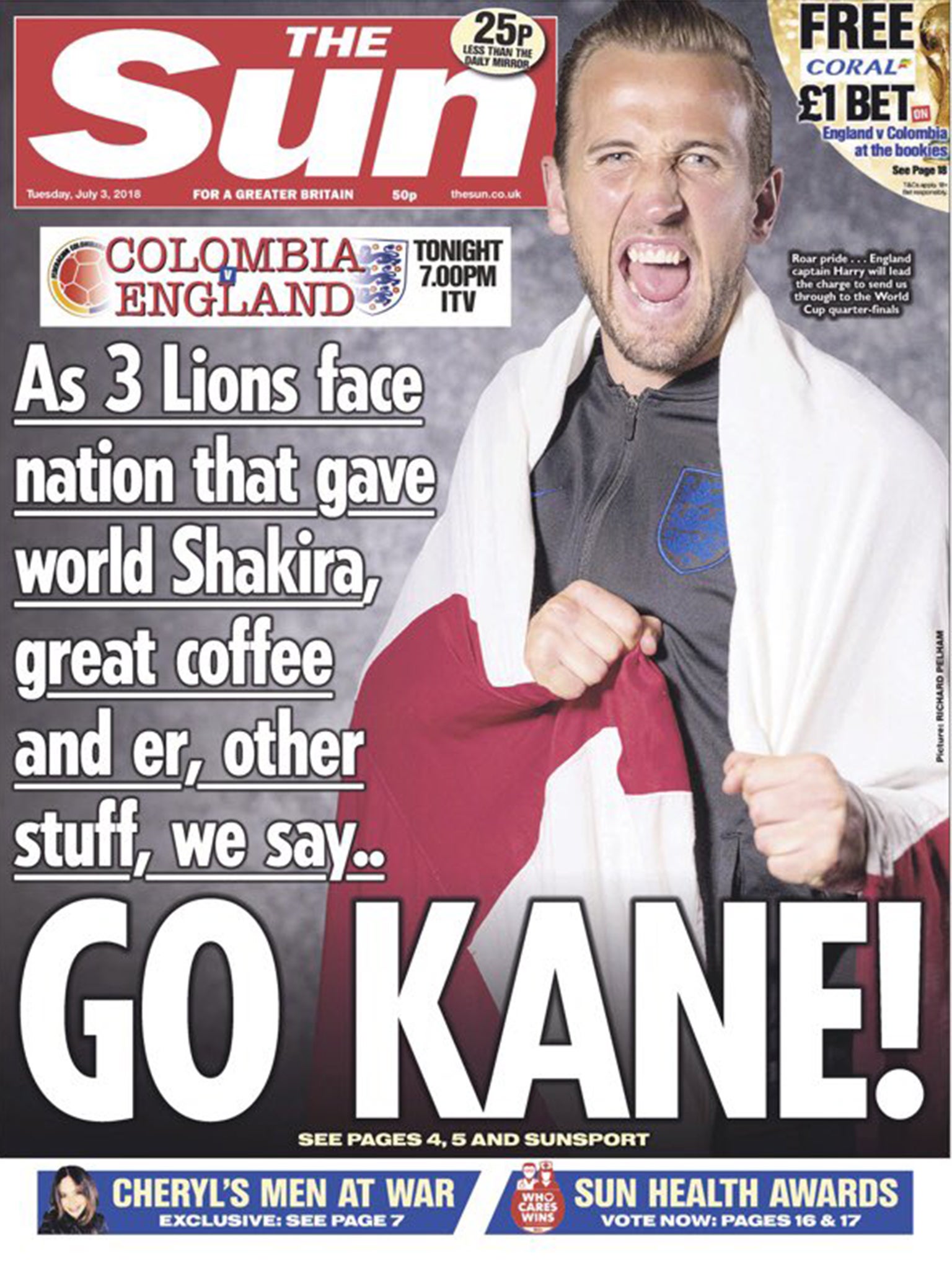 Colombians Angry And Bemused By The Suns Controversial Harry Kane