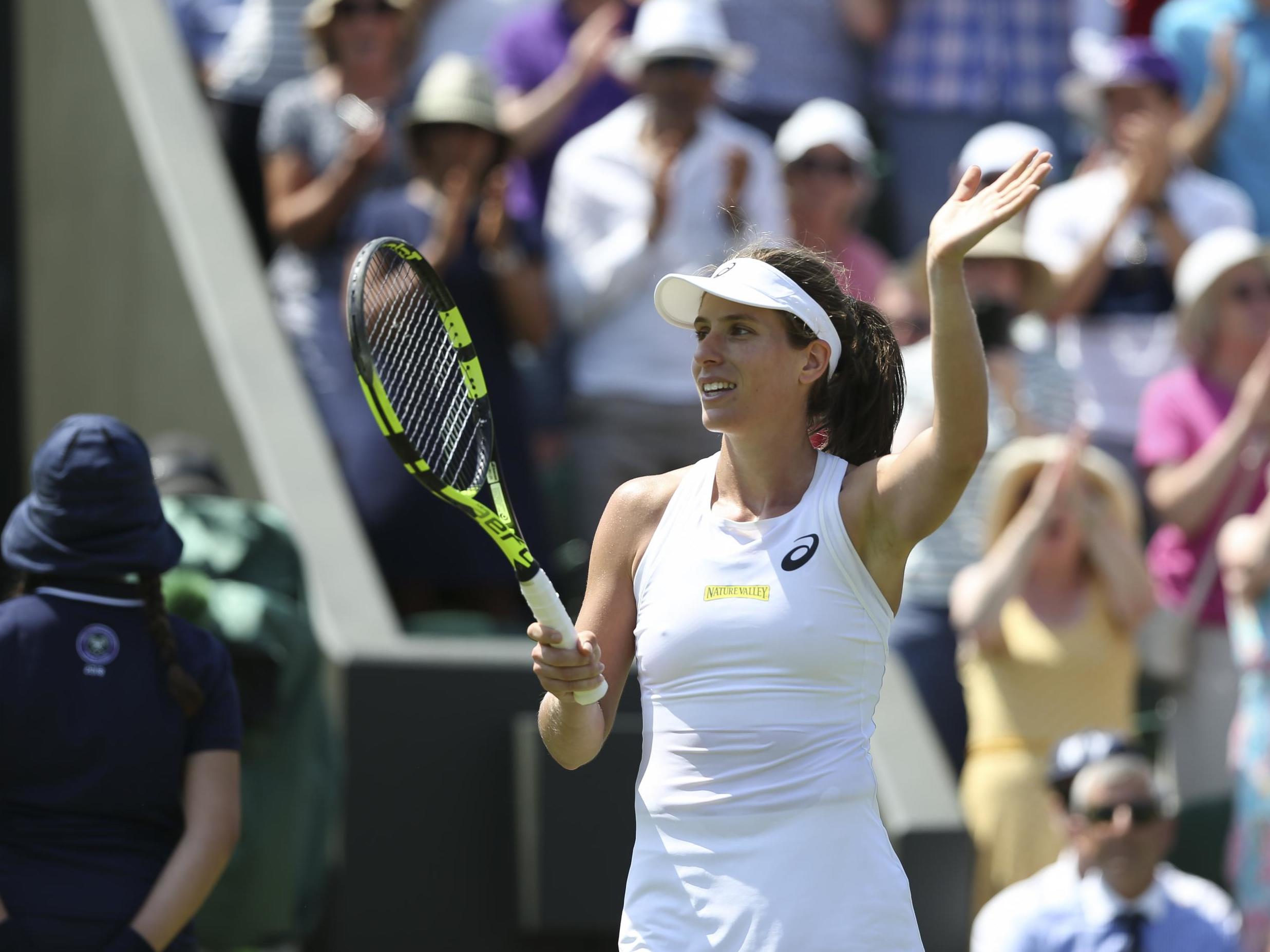 Johanna Konta was forced to dig deep against the Russian