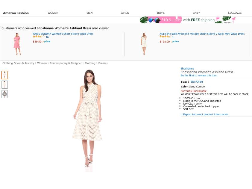 Meghan Markle’s Shoshanna dress is currently out of stock on Amazon (Amazon)