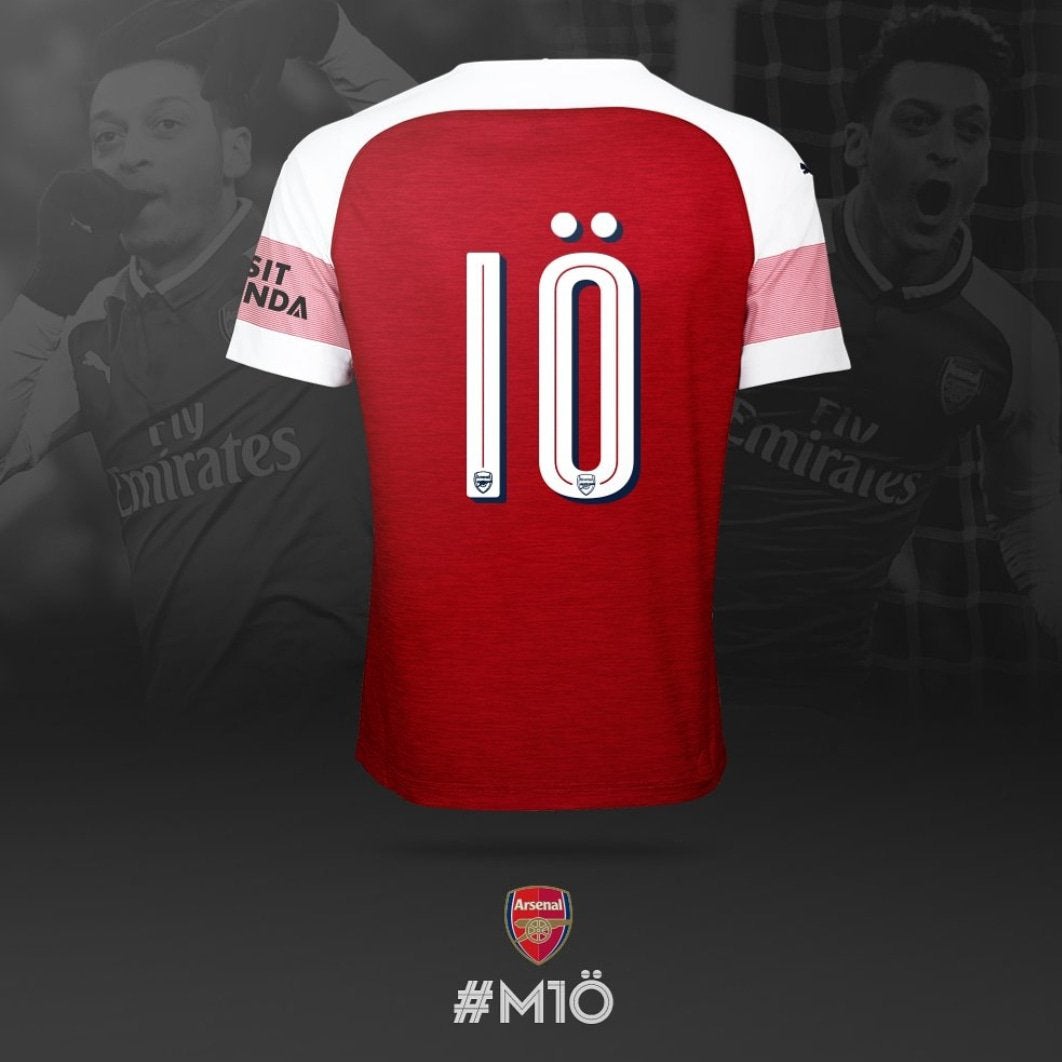 Ozil announced his new shirt number on Twitter