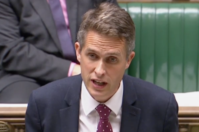 Gavin Williamson suggested he was the first minister to have been 'heckled' by his own phone