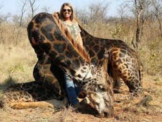 US hunter in viral photo of dead giraffe says she's 'proud to hunt'