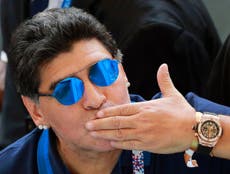 Maradona makes his allegiances clear in Colombia vs England tie